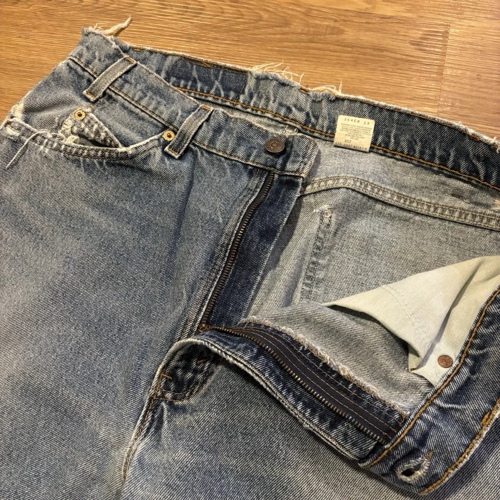 VTG 1997 Levis 505 Orange Tab Jeans Mens 34x31 Made In USA Distressed Faded 90s